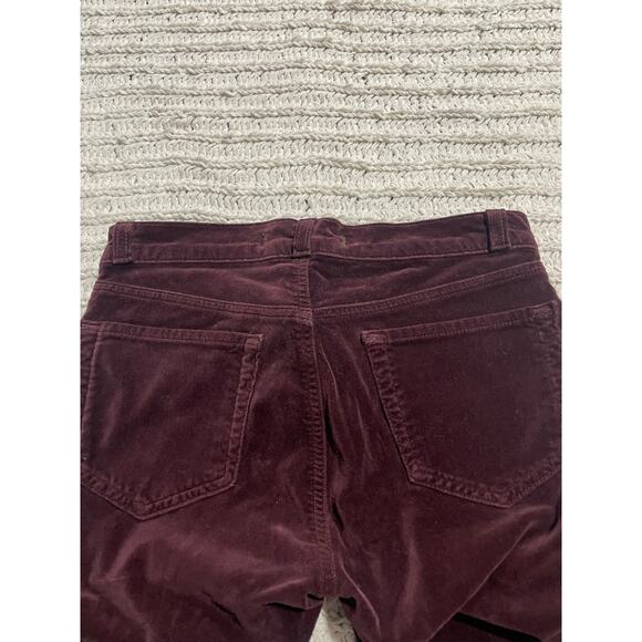 J Brand Velour Leggings Pants Skinny Leg Jeggings Womens 25 Wine Stretch 801J605 - Picture 10 of 11
